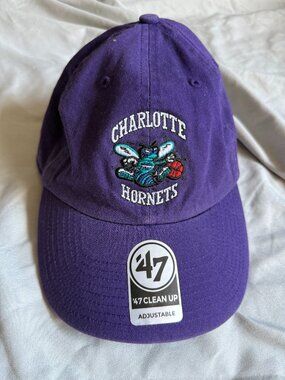 ‘47 Brand Charlotte Hornets Clean Up Hat Hardwood Classics